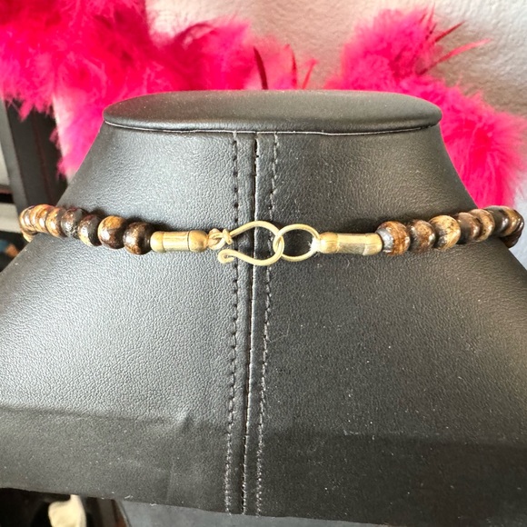 Artisan Nepal Clay Ceramic Beaded Swirl Necklace - Picture 4 of 8